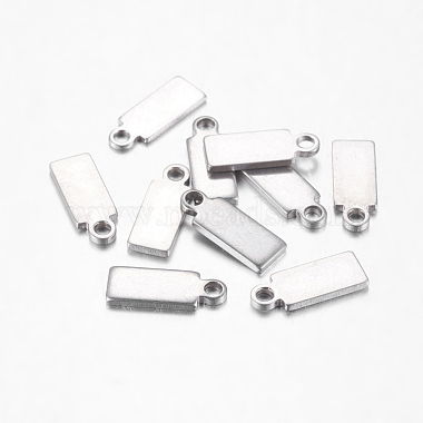 Stainless Steel Color Rectangle Stainless Steel Charms