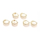 Brass Micro Pave Clear Cubic Zirconia Huggie Hoop Earrings(EJEW-G275-02G)-1