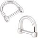 CHGCRAFT 2Pcs 304 Stainless Steel D-Ring Anchor Shackle Clasps(STAS-CA0001-56A)-1