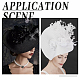 2Pcs 2 Colors Polyester Imitation Straw Oval Hat Base for Millinery(AJEW-FG0002-82)-5