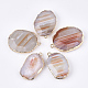 Electroplate Natural Banded Agate Pendants(G-S344-84)-1