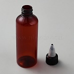 Plastic Squeeze Bottles, Refillable Bottle, Coconut Brown, 3.9x14.2cm, Capacity: 100ml(3.38fl. oz)(AJEW-WH0696-572)