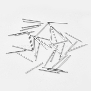 304 Stainless Steel Stud Earring Findings, Stainless Steel Color, 14~15x0.7mm, Pin: 0.8mm(STAS-E443-34P)