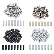 200Pcs 4 Style Nylon & Plastic & Aluminium Alloy & Brass Bike Brake Cable End Caps, End Tips, Column, Mixed Color, 9.5~15.7x3~5.4mm, Hole: 1.5~2.5mm, 50pcs/style(FIND-CA0005-48)