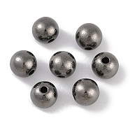 CCB Plastic Round Beads, Gunmetal, 5.5x5mm, Hole: 1.2mm(ALUM-U001-08A-04)