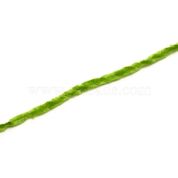 10S Arm Knitting Yarn, Chenille Polyester Yarn, for Blanket Pillows Craft Crochet Yarns, Yellow Green, 100g/roll, about 380m/roll(YCOR-WH0005-001F)