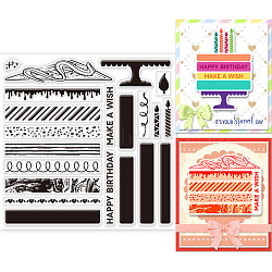 PVC Plastic Stamps, for DIY Scrapbooking, Photo Album Decorative, Cards Making, Stamp Sheets, Film Frame, Cake Pattern, 15x15cm(DIY-WH0372-0018)