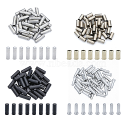 200Pcs 4 Style Nylon & Plastic & Aluminium Alloy & Brass Bike Brake Cable End Caps, End Tips, Column, Mixed Color, 9.5~15.7x3~5.4mm, Hole: 1.5~2.5mm, 50pcs/style(FIND-CA0005-48)