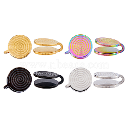 8Pcs 4 Colors 304 Stainless Steel Vortex Cuff Earrings, Punk Style Jewelry for Men Women, Mixed Color, 11x11.5x17mm, 2pcs/color(EJEW-HS0001-14)