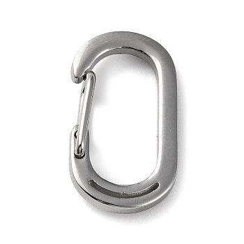 Non-Tarnish 304 Stainless Steel Rock Climbing Carabiners, Keychain Backpack Clasps, Stainless Steel Color, 20.5x11x5mm, Inner Diameter: 15.5x7mm