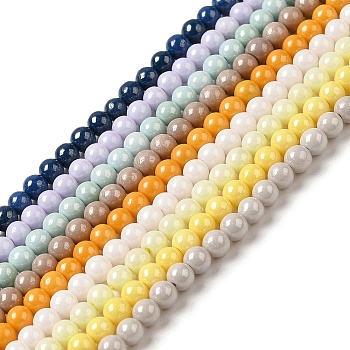 Cubic Zirconia Imitation Pearl Bead Strands, Round, Mixed Color, 3mm, Hole: 0.7mm, about 114~117pcs/strand, 14.80''~14.96''(37.6~38cm)