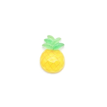 Translucent Resin Fruit/Vegetable Cabochons, Pineapple, 15x22mm