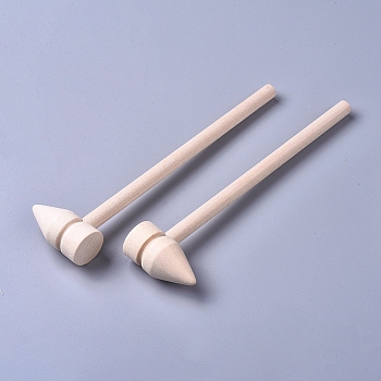 Gourd Wood Hammers,Nut Crab Lobster Mallets, Craft Toys for Kids, Floral White, 152x8mm
