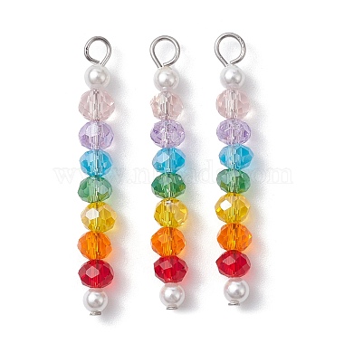 pendentifs en perles de verre et de coquille ronde(PALLOY-JF02557)-4