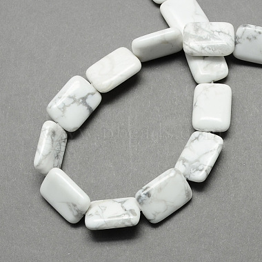 Rectangle Shaped Gemstone Natural Howlite Stone Beads Strands(G-S112-23)-2