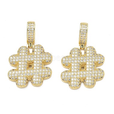 Brass Micro Pave Cubic Zirconia Pendants(KK-P345-17G-05)-1