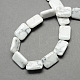 Rectangle Shaped Gemstone Natural Howlite Stone Beads Strands(G-S112-23)-2
