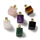Natural Mixed Gemstone Perfume Bottle Pendants(G-Z039-04G)-1