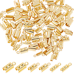 120Pcs 3 Styles 304 Stainless Steel Folding Crimp Ends, Fold Over Crimp Cord Ends, Golden, 10~11x3~5.5x2.5~4.5mm, Hole: 1~1.5mm, Inner Diameter: 2~4x2.5~4.5mm, 120pcs/set(STAS-DC0016-75G)