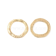 Brass Linking Rings, Nickel Free, Ring, Hammered, Real 18K Gold Plated, 24x2mm, Inner Diameter: 17mm(KK-O144-01G)