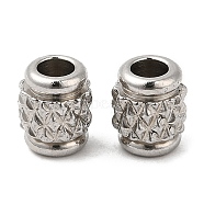 304 Stainless Steel Beads, Column, Stainless Steel Color, 5x4mm, Hole: 2mm(STAS-E196-01P)