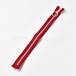 Garment Accessories, Nylon and Resin Closed-end Zipper, Zip-fastener Component, Red, 33.3~33.5x2.8x0.2cm(FIND-WH0028-04-A05)