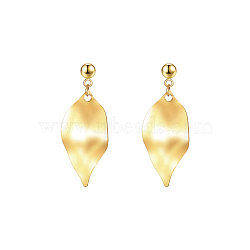 Elegant Stainless Steel Leaf Earrings for Women, Perfect for Daily Outfits(NQ9483-1)