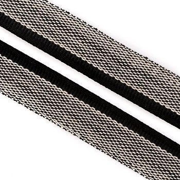 Polyester Book Headbands, for Book Binding Decoration, Black, 1/2 inch(13~15x1mm)