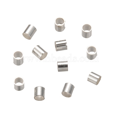 Silver Tube Brass Beads