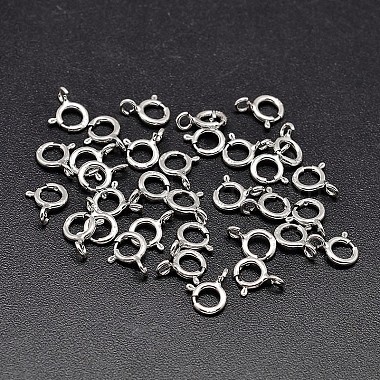 925 Sterling Silver Spring Ring Clasps(STER-F014-06C)-2