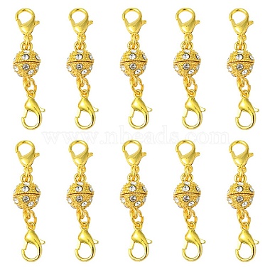 Golden Others Alloy+Rhinestone Magnetic Clasps