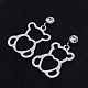 201 Stainless Steel Dangle Stud Earrings(EJEW-T008-JN753)-1