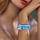 4Pcs 4 Style Acrylic Chunky Curved Tube Stretch Bracelet Sets(BJEW-SW00074-03)-5