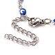 Enamel Horse Eye Link Chains Bracelet(BJEW-P271-05P)-4