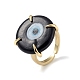 Lampwork Evil Eye Open Cuff Ring(RJEW-C051-01G-01)-1