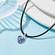 Glass Heart Pendant Necklaces(NJEW-JN04476)-4
