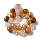 Quartz hématoïde jaune naturel/fils de perles de quartz guérisseur doré(G-B028-B08)-3