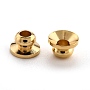 Real 24K Gold Plated Brass Bead Caps(KK-H759-35B-G)
