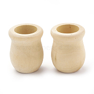 Unfinished Blank Wooden Vase, for DIY Hand Painting Crafts, Old Lace, 38x30mm, Hole: 17~20mm(X-WOOD-S040-81)