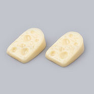 Resin Decoden Cabochons, Cheese, Imitation Food, Pale Goldenrod, 16x10x5mm(X-CRES-N016-09)
