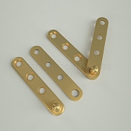 Brass Rotation Hidden Door Pivot Hinge, for Wardrobe Door and Table Accessories, Golden, 59x11x2mm and 59x11x11mm, Hole: 4mm, 4pcs/set(CABI-PW0001-171B-G02)