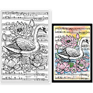 Custom PVC Plastic Clear Stamps, for DIY Scrapbooking, Photo Album Decorative, Cards Making, Swan, 160x110x3mm(DIY-WH0448-0170)