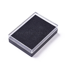 Rectangle Plastic Coin Holder Case, with Sponge Inside, for Coin Collection Supplies, Black, 7.93x5.63x2cm(X-OBOX-D006-01)
