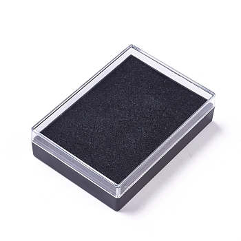 Rectangle Plastic Coin Holder Case, with Sponge Inside, for Coin Collection Supplies, Black, 7.93x5.63x2cm