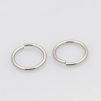 304 Stainless Steel Open Jump Rings Jump Rings, Stainless Steel Color, 20 Gauge, 4x0.8mm, Inner Diameter: 2.4mm