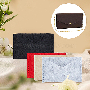 wadorn 4pcs 4 couleurs laine feutre enveloppe sac à main insert organisateur(FIND-WR0006-71A)-4