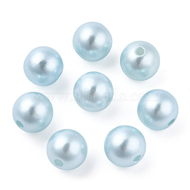 Spray Painted ABS Plastic Imitation Pearl Beads(OACR-T015-05C-07)-3