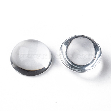 Transparent Half Round Glass Cabochons(X-GGLA-R027-25mm)-2
