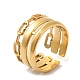 304 anillos abiertos ovalados huecos de acero inoxidable para mujer(RJEW-D012-01G)-1