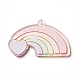 Pendentifs acryliques imprimés couleur arc-en-ciel(OACR-B006-01J)-2